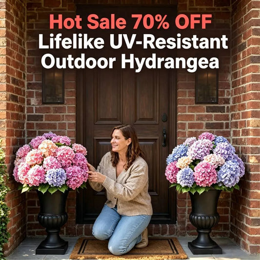 🌼Artificial Outdoor Hydrangea Flowers - UV resistant, Waterproof, Windproof