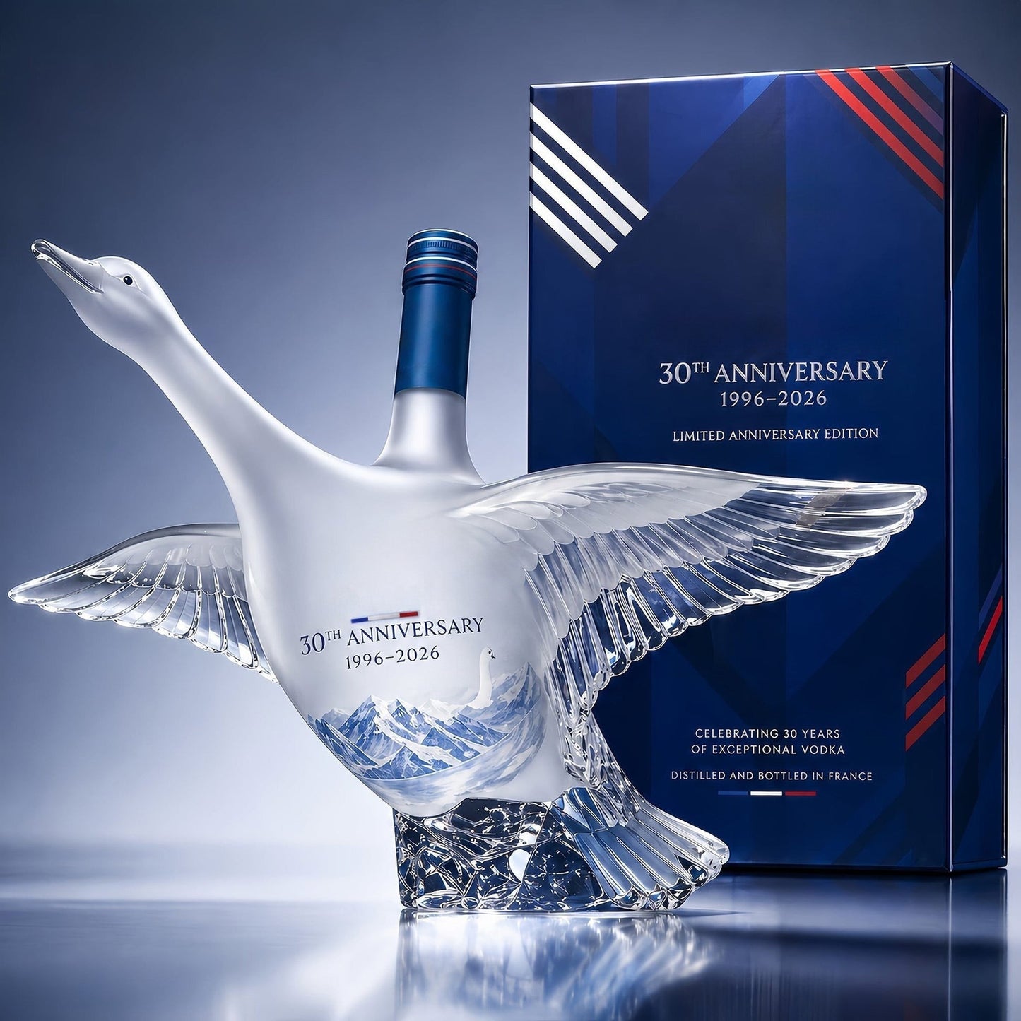🦢 The 30th Anniversary  Goose 3D Sculpted Vodka Bottle