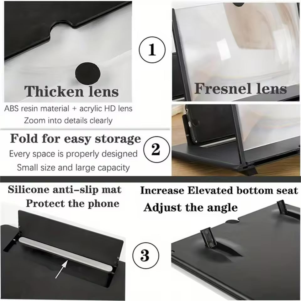 🥳2026 HOT SALE🥳💞50K+ SOLD!💥👓❤️ Ease Eye Strain, Make Screen “Bigger” | HD Phone Magnifier for Easier Viewing🎬✨