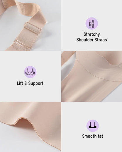 Invisible Wide-Band Wireless Support Bra