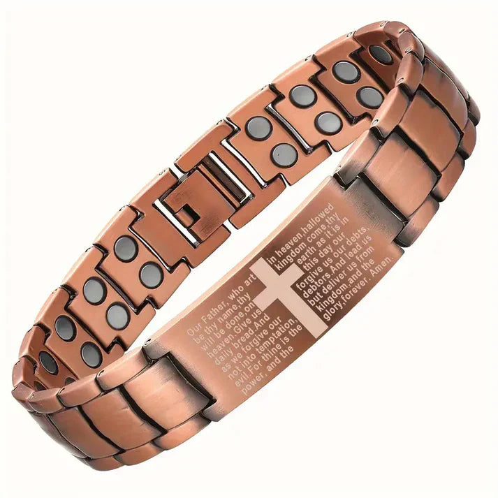🔥🔥2026 Newest 99.99% Copper magnetic bracelet--Relieve fatigue and promote blood circulation