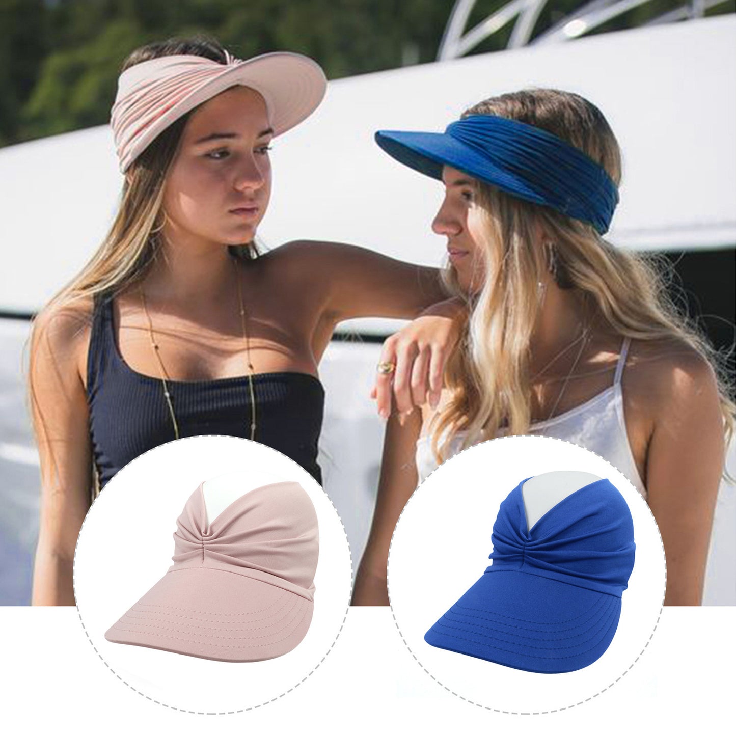 2026 Newest Sun Visor Hat for Women🔥Wide Brim Summer Sun Hats UPF 50+ UV Protection Beach Hats Foldable Golf Visor for Women