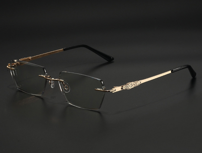 🔥Metal Frameless Highgrade Reading Glasses - Blocks Blue Light, Radiation, and ultraviolet rays, Relieves Eye Fatigue👓️