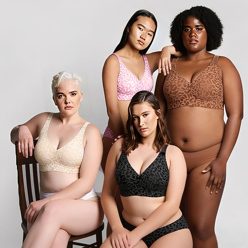 💝LAST DAY SALE 49% OFF💝Super Firming Leopard Print Jelly Bra | Women Wirefree Bras 👍No More Sagging Breasts