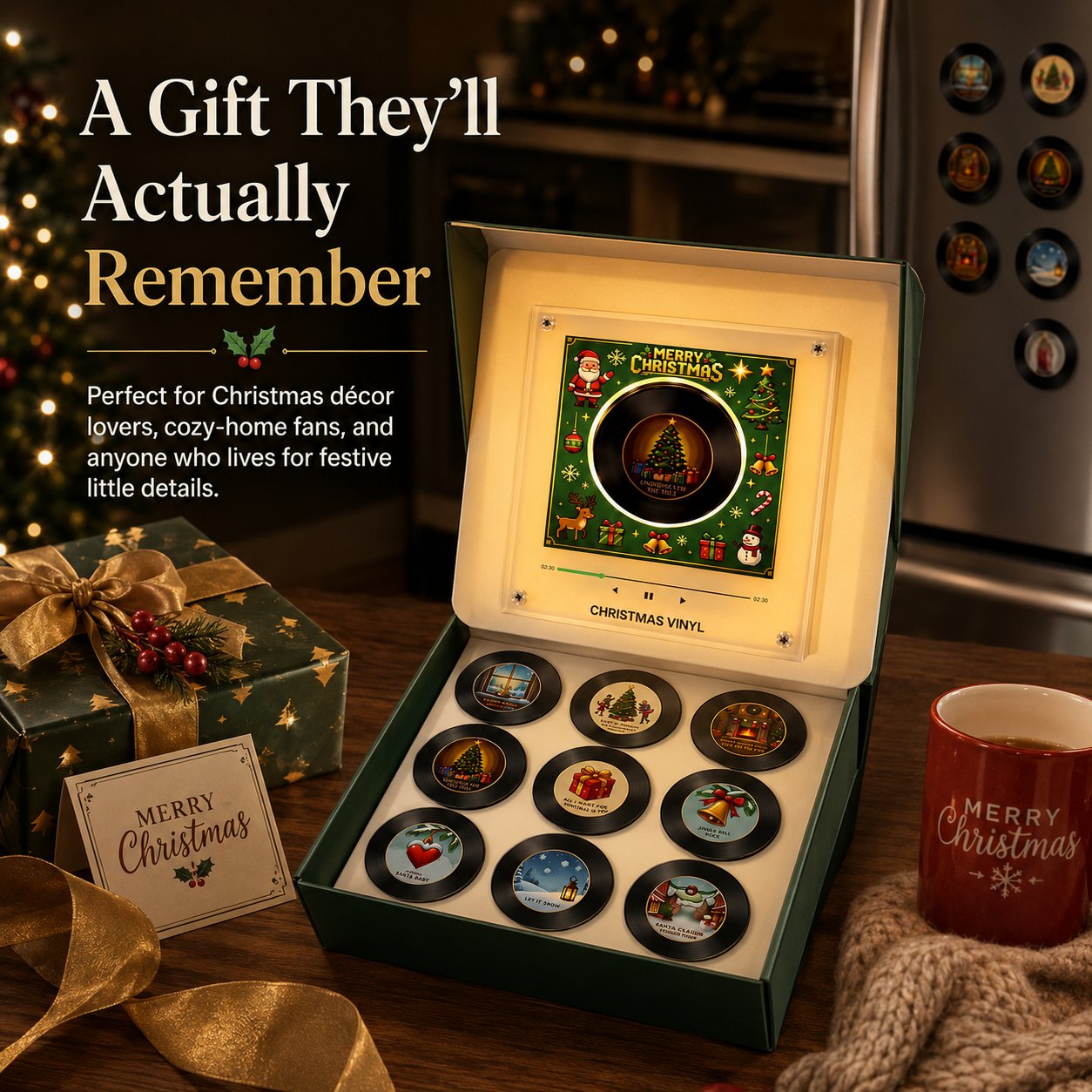 🎄 Christmas Magnetic Vinyl Jukebox