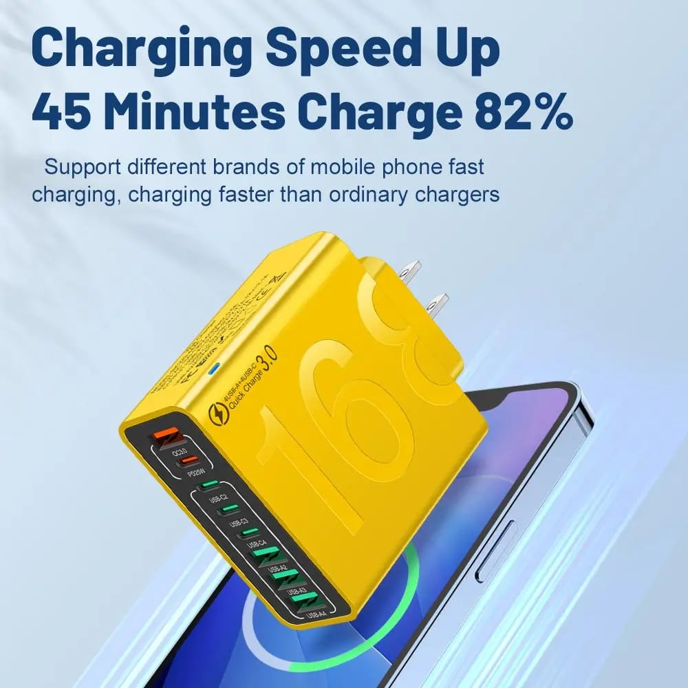 💎 50% OFF! 💎8-Port Smart USB-C & USB-A Fast Charging Hub for Phones & Tablets