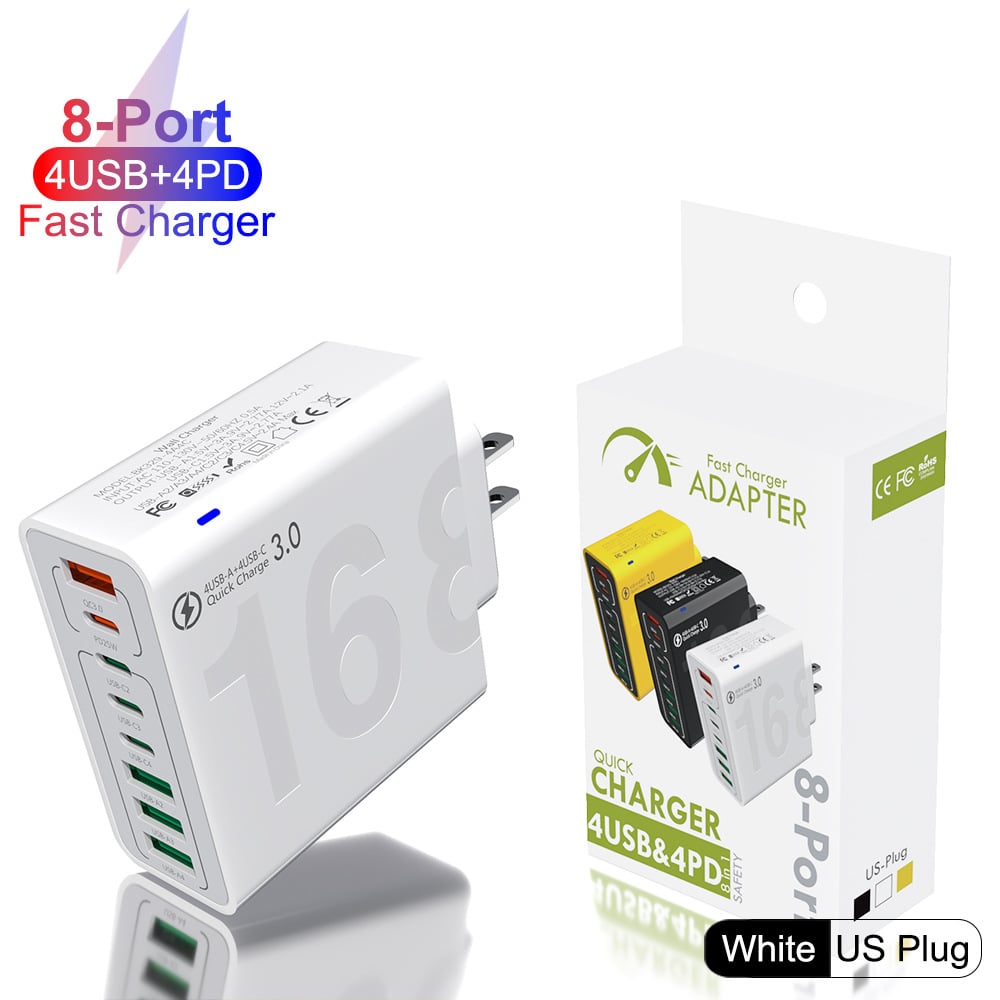 💎 50% OFF! 💎8-Port Smart USB-C & USB-A Fast Charging Hub for Phones & Tablets