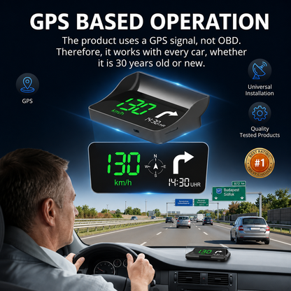 🏅Best Seller 🚗Head-Up Display (HUD) Car GPS Digital Speedometer