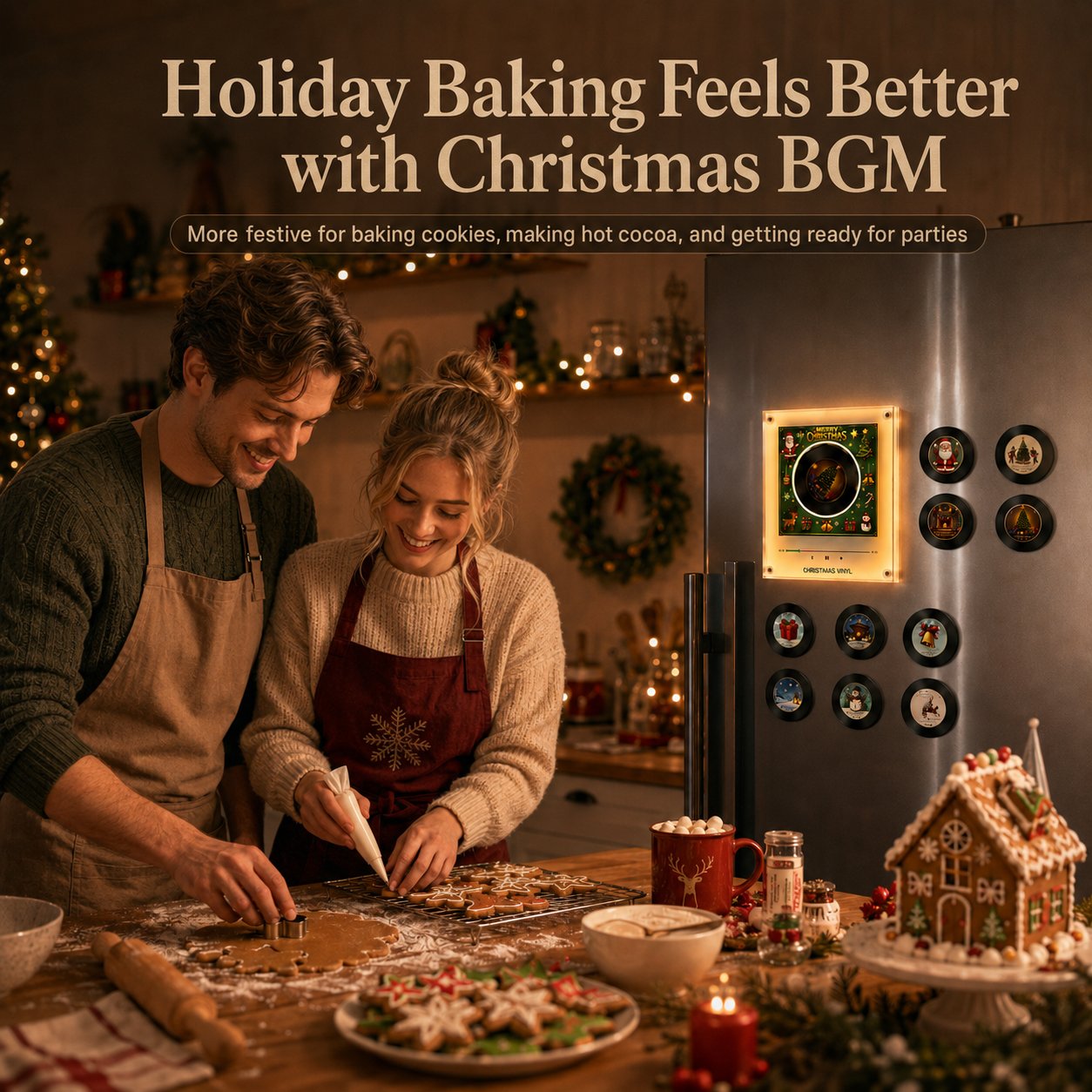 🎄 Christmas Magnetic Vinyl Jukebox