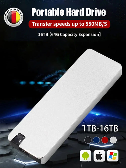 😻16TB expandable hard drive, metal body + shockproof design, 80% off in 3-day flash sale!❤️
