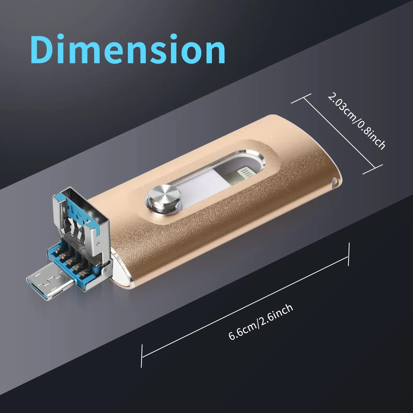 Portable 4-in-1 High Speed Flash Drive, High SpeedUSB 3.0 Memory Storage
