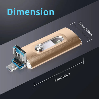 Portable 4-in-1 High Speed Flash Drive, High SpeedUSB 3.0 Memory Storage