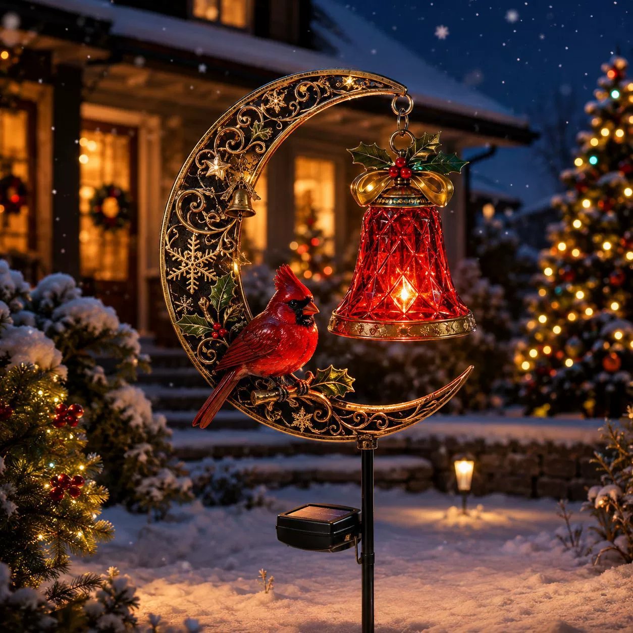 🔥50% OFF– Solar garden light “Christmas Moon”“ 🎄✨