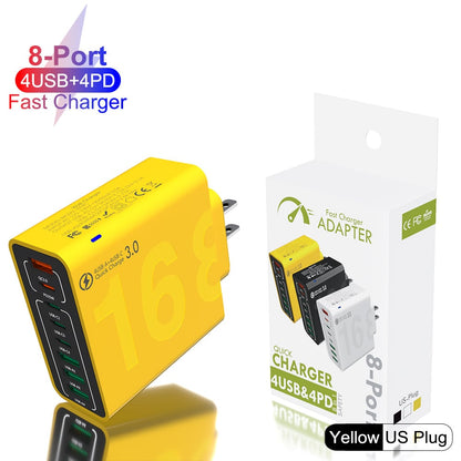 💎 50% OFF! 💎8-Port Smart USB-C & USB-A Fast Charging Hub for Phones & Tablets