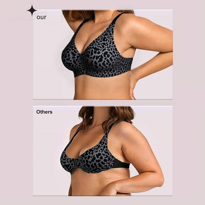 💝LAST DAY SALE 49% OFF💝Super Firming Leopard Print Jelly Bra | Women Wirefree Bras 👍No More Sagging Breasts