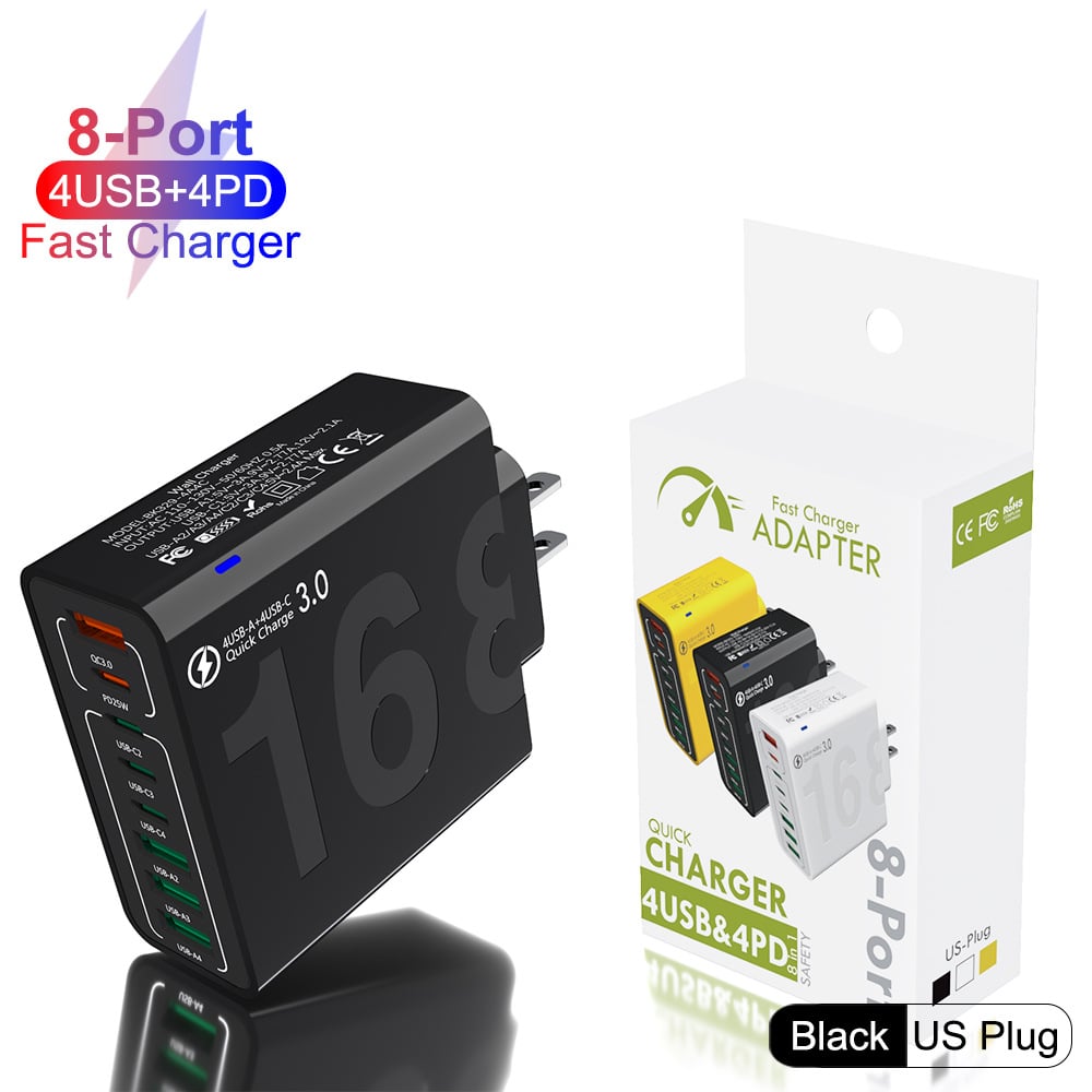 💎 50% OFF! 💎8-Port Smart USB-C & USB-A Fast Charging Hub for Phones & Tablets