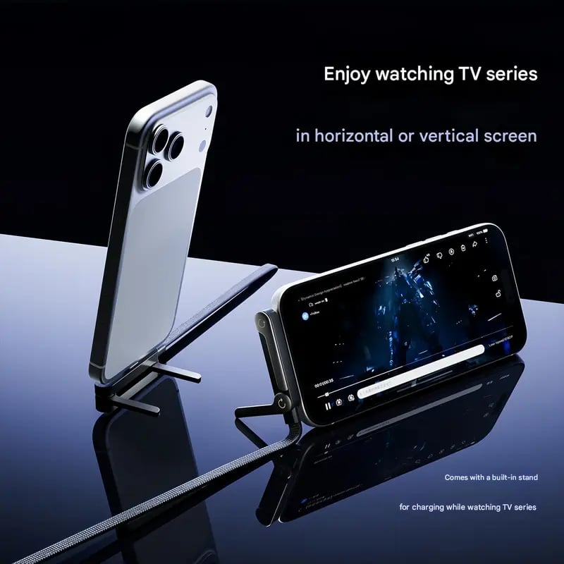 🔥Last Day 50% OFF - ⚡2-in-1 Invisible Holder Charger Cable – 240W Fast Charging Cord with Built-In Phone Stand