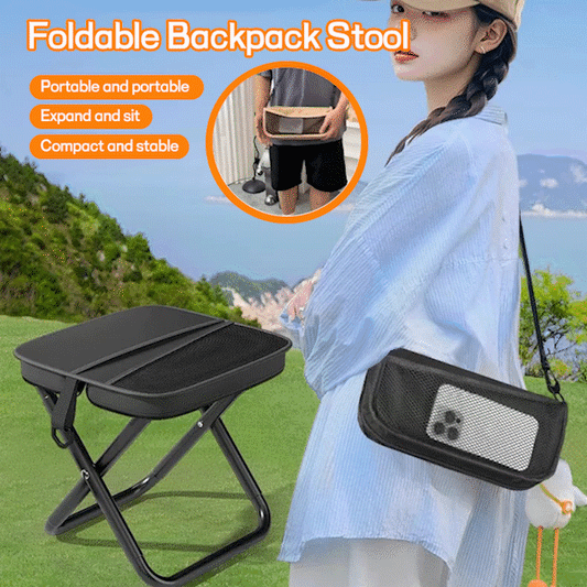 HOT SALE🔥 Portable Stool for Mountaineering and Hiking, Foldable Stool with Carrying Bag