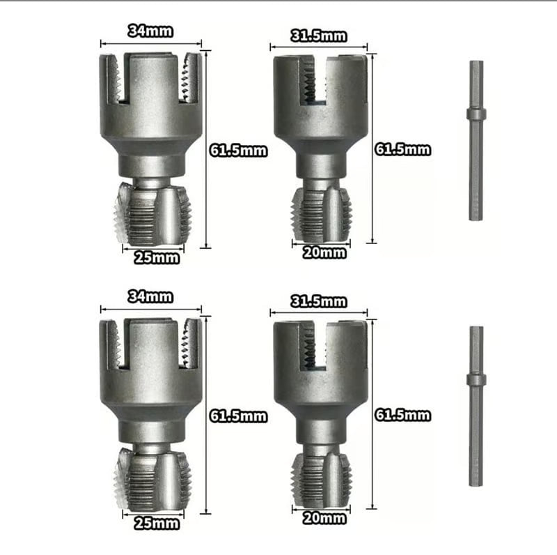 1/2'' and 3/4'' Water pipe internal and external integrated threader