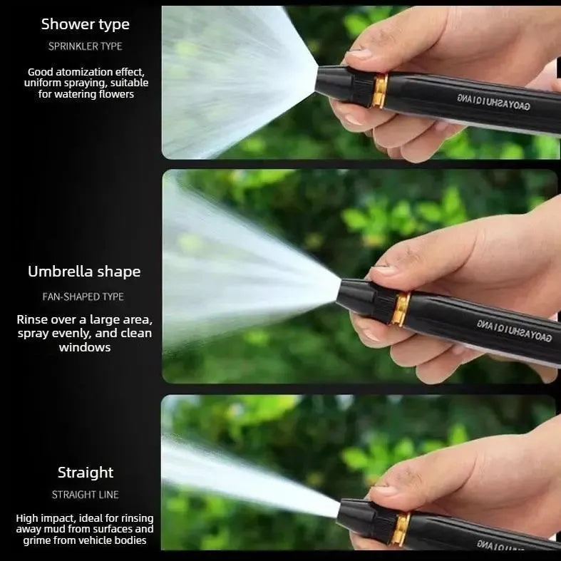 High Pressure Water Sprayer with Nozzle & Hose for Car Wash & Garden