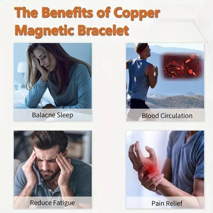 🔥🔥2026 Newest 99.99% Copper magnetic bracelet--Relieve fatigue and promote blood circulation