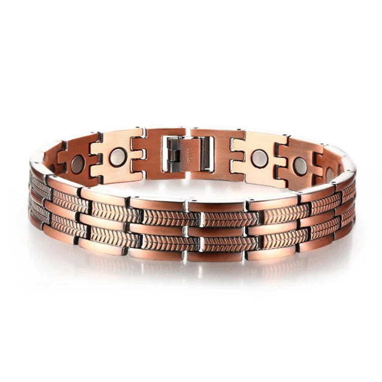 🔥🔥2026 Newest 99.99% Copper magnetic bracelet--Relieve fatigue and promote blood circulation