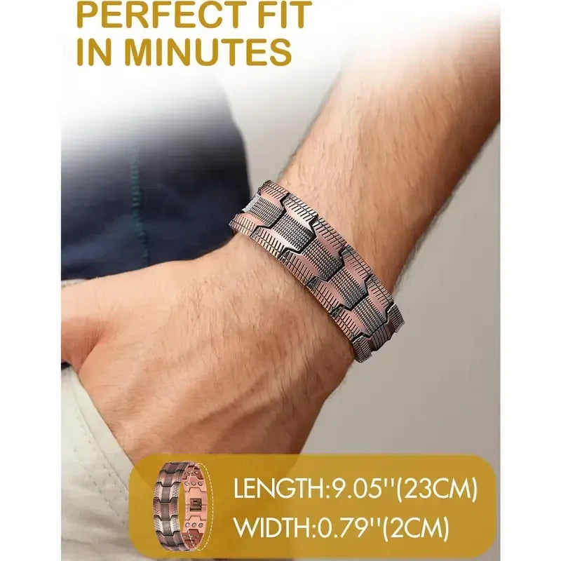🔥🔥2026 Newest 99.99% Copper magnetic bracelet--Relieve fatigue and promote blood circulation