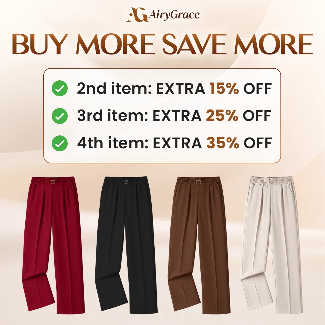 AiryGrace - LAST DAY 70% OFF - Perfect Drape High-Rise Ultra Soft Pull-On Pants