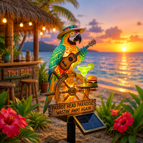 🔥Last Day 50% OFF🔥 - 🌴 Solar-Powered Parrot Garden Light – “Wastin' Away Again”