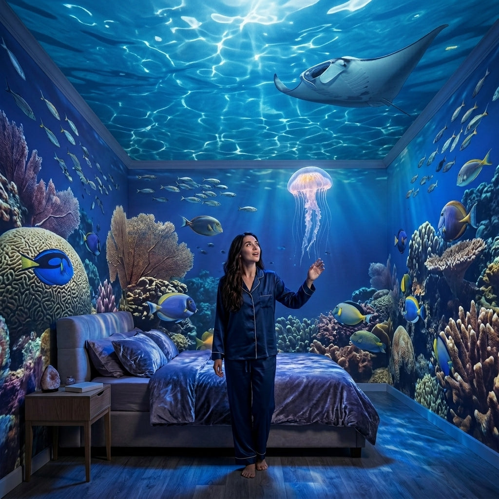 Ocean bedroom immersive projection