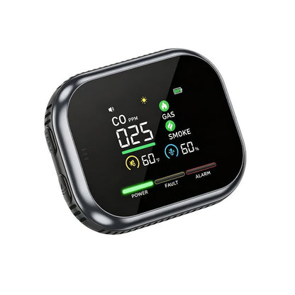 6-in-1 Safety Detector with Large LCD Display
