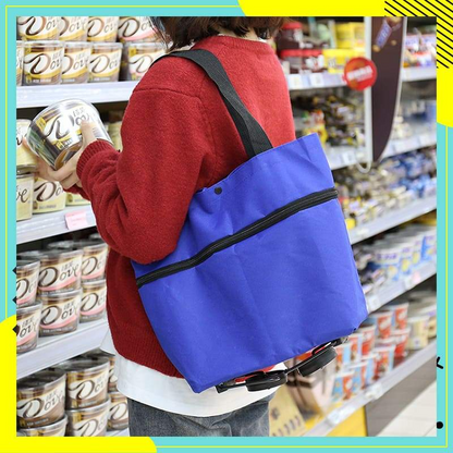 🏆75K+ Sold 🔥2-in-1 Foldable Shopping Cart